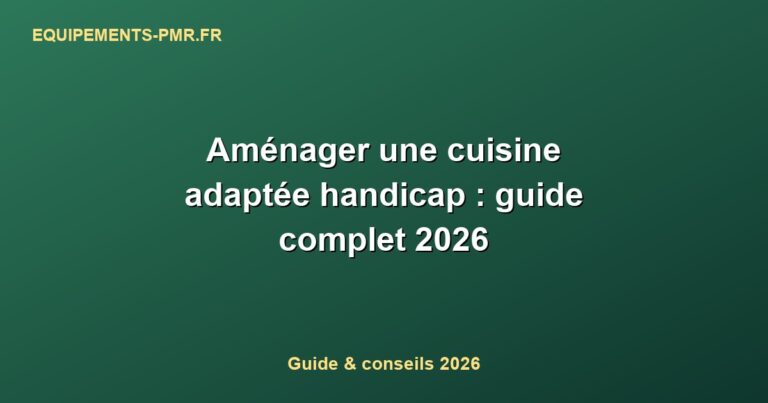 Aménager une cuisine adaptée handicap : guide complet 2026