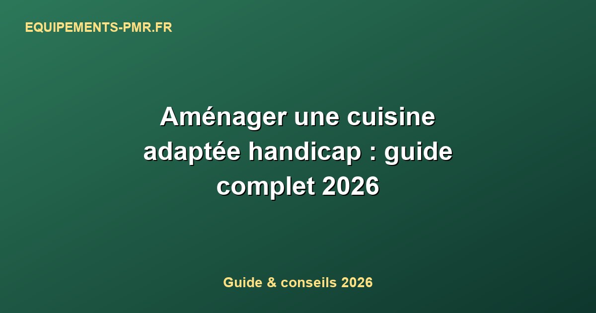Aménager une cuisine adaptée handicap : guide complet 2026