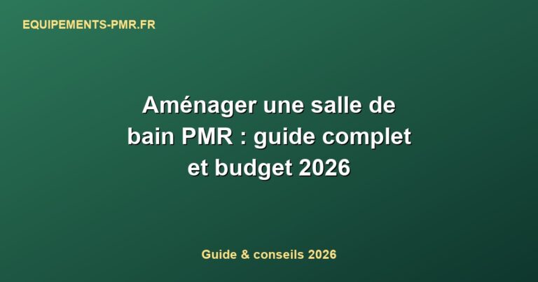 Aménager une salle de bain PMR : guide complet et budget 2026