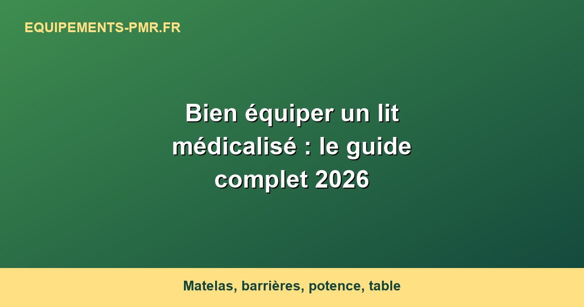 Équipement lit médicalisé