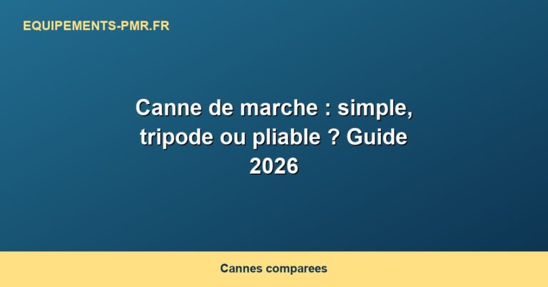 Canne de marche : simple, tripode ou pliable ? Guide 2026