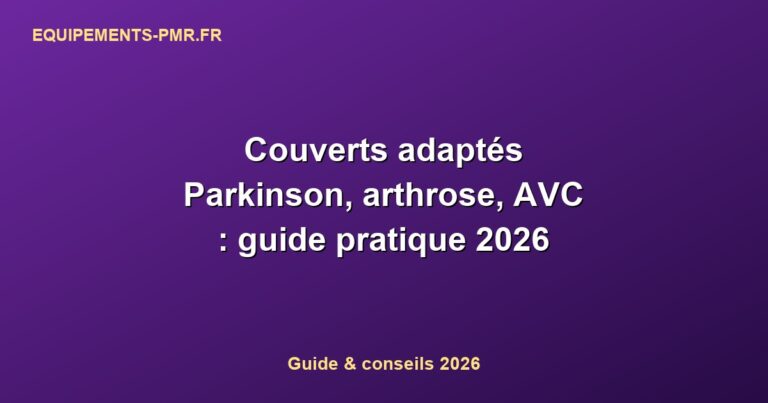 Couverts adaptés Parkinson, arthrose, AVC : guide pratique 2026
