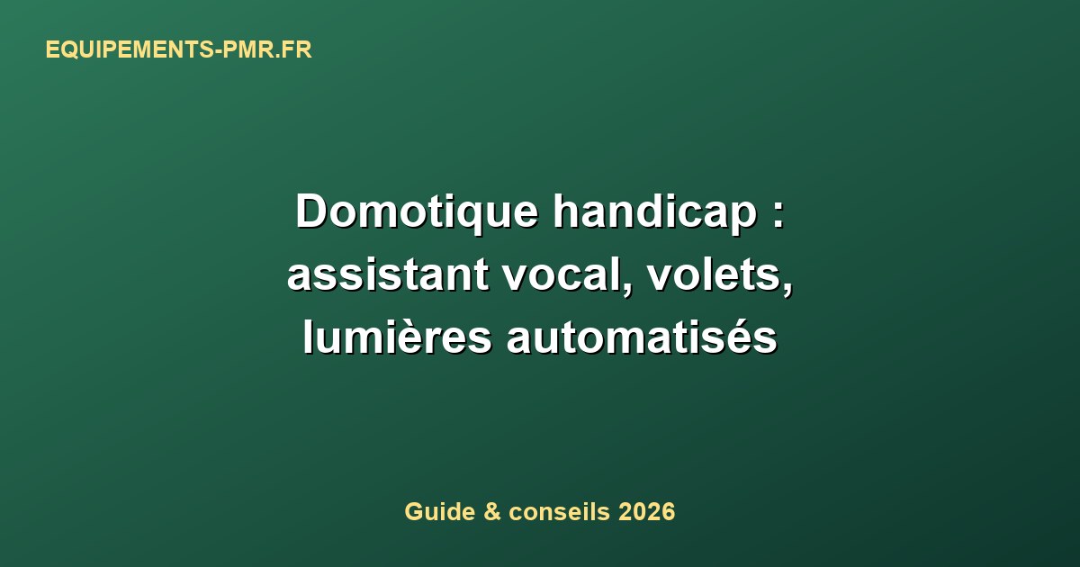 Domotique handicap : assistant vocal, volets, lumières automatisés