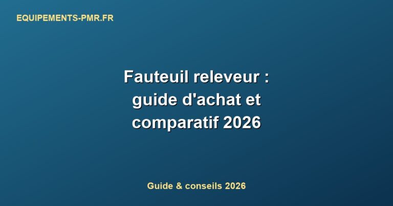 Fauteuil releveur : guide d'achat et comparatif 2026