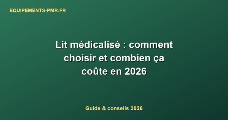 Lit médicalisé : comment choisir et combien ça coûte en 2026