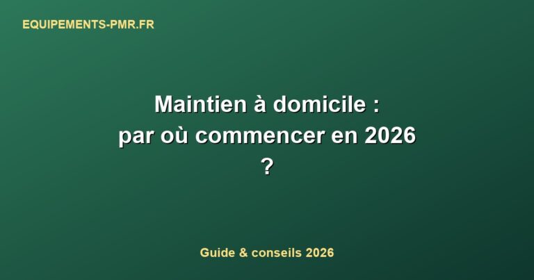 Maintien à domicile : par où commencer en 2026 ?