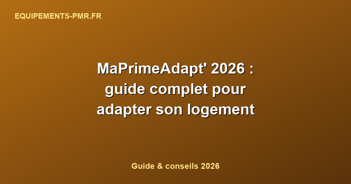 MaPrimeAdapt' 2026 : guide complet pour adapter son logement