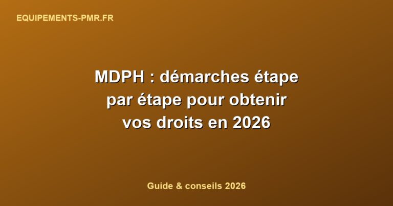 MDPH : démarches étape par étape pour obtenir vos droits en 2026