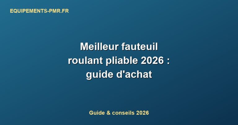 Meilleur fauteuil roulant pliable 2026 : guide d'achat