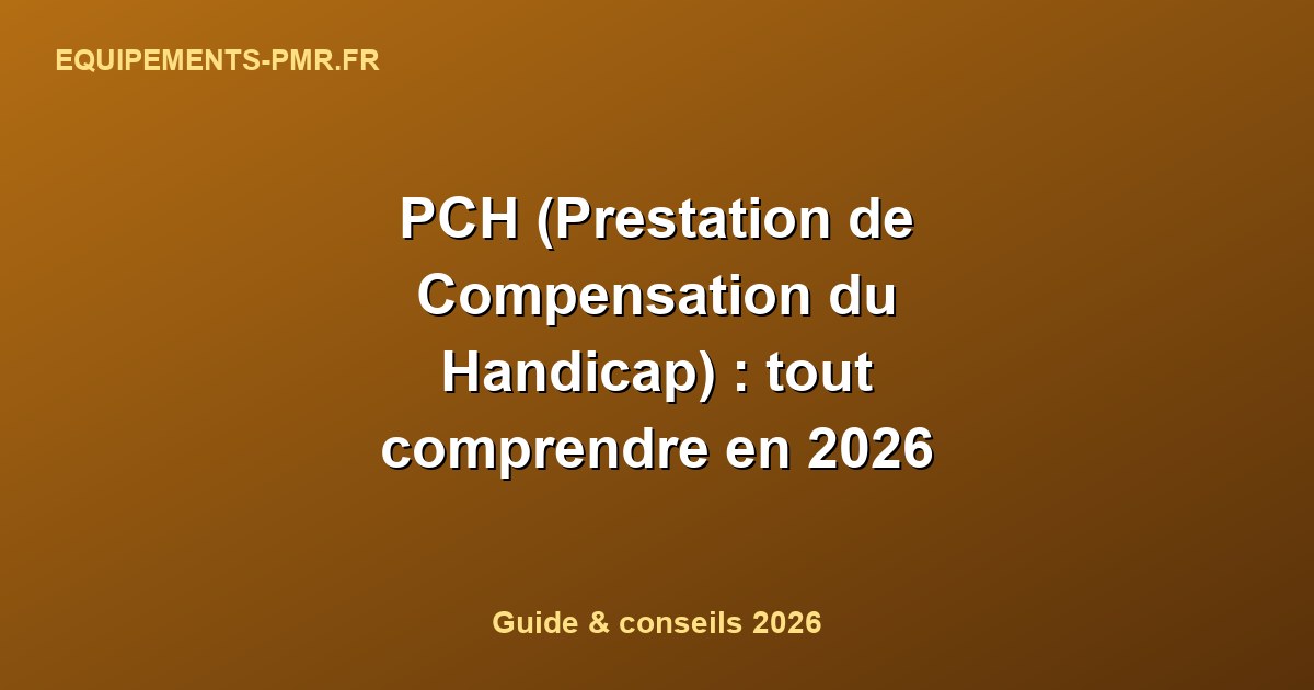PCH (Prestation de Compensation du Handicap) : tout comprendre en 2026