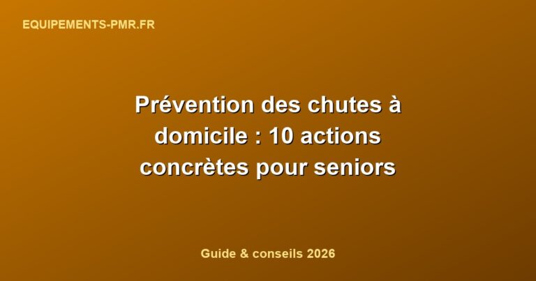 Prévention des chutes à domicile : 10 actions concrètes pour seniors