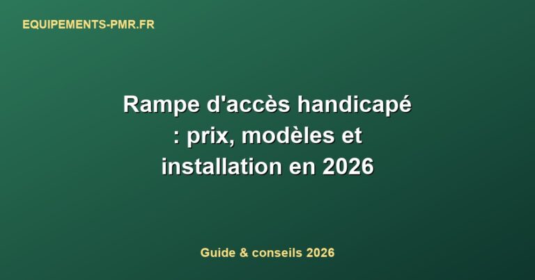 Rampe d'accès handicapé : prix, modèles et installation en 2026