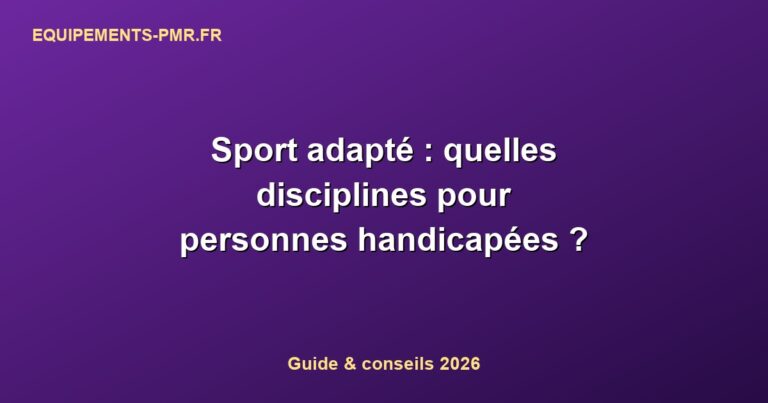 Sport adapté : quelles disciplines pour personnes handicapées ?