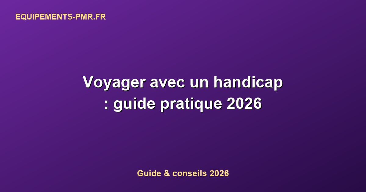Voyager avec un handicap : guide pratique 2026